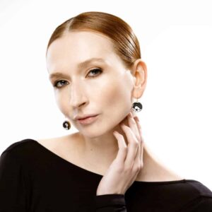 mamutaki earrings dentelle collection brussels porcelain gold variation 4